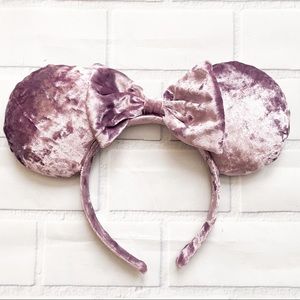 Disney Lavender Purple Crushed Velvet Mickey Ears